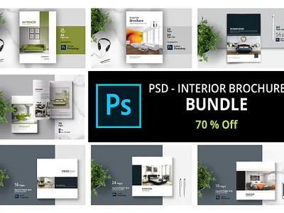 PSD Interior Brochure BUNDLE branding branding design brochure brochure design brochure layout brochure mockup brochure template