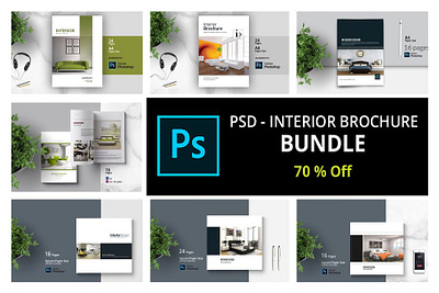 PSD Interior Brochure BUNDLE branding branding design brochure brochure design brochure layout brochure mockup brochure template