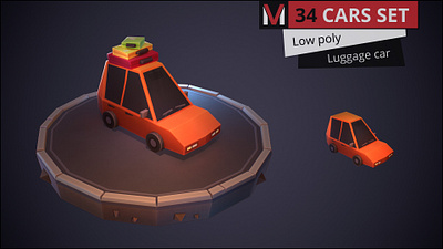 Low poly car cartoon style by MESHVILLE 3d bus cars cartoon cartoons collection jeep low lowpoly meshville model pickup police poly sedan set taxi transport van vehicles