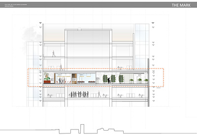 Vegan restaurant design - section autocad comercial conference room design greenery greenhouse interior interior architecture photoshop restaurant