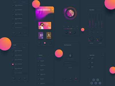 Music and Video Player appdesign appdesigner musicapp musicplayer neumorphism ui uidesign uiux ux uxdesign videoplayer