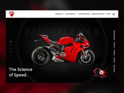 Daily UI - Ducati Panigale V4 S dailyui design webdesign website websitedesign