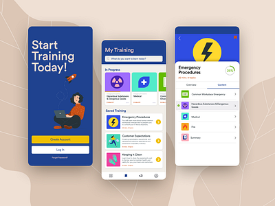 Reimagine a Corporate Mandatory Training on Mobile app application branding corporate design e learning illustration learning mandatory mobile learning product design training ui