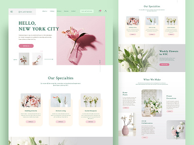 Flowers shop dailyui ecommerce floral florist flower flowers flowershop landing page shop ui uidesign webdesign website concept