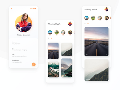 DailyUI_006 adobexd daily ui dailyui instagram photoapp profile ui uiux ux