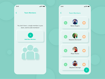 Team Members List, Team Management App, User Managemnt add new team call team member new team team team list team member team member list ui team member list ui teammates teamwork