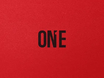 One Logo Design @andrepicarra black logo branding identity logo minimal logo negative logo negative logo design one branding one logo one logo design one negative logo one wordmark red logo simple logo wordmark logo