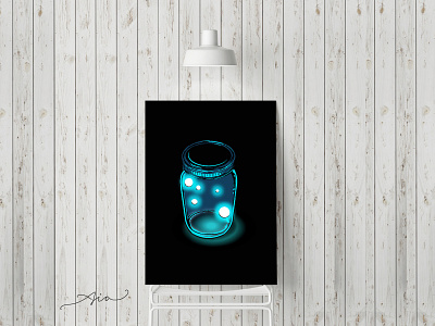 Fireflies by Aia 3d art adobe illustrator concept art digital illustration fireflies flat illustration wacom bamboo