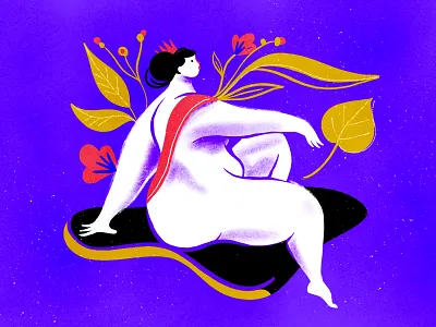 your majesty character illustration pinup plus size procreate wolfganganimation woman