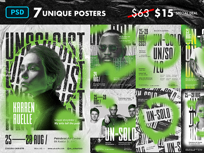 Artist Event - Poster Template Photoshop art art exhibition artist event graphic design graphic designer photoshop poster poster template psd template typography poster urban