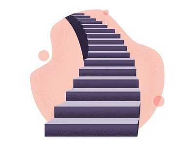 Groovy Stairs illustration illustrator organic shape textured vector