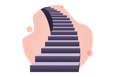 Groovy Stairs illustration illustrator organic shape textured vector