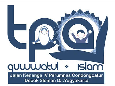 Logo TPQ Quwwatul Islam design flat illustration logo logodesign logotype minimal vector