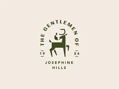 Smokin Deer animal badge brand branding deer deer illustration geometric icon lockup logo type vector