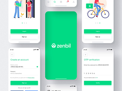 Zenbil - Online Grocery App (Market delivery) app app design application azerbaijan baku delivery delivery service food food and drink food app grocery online shop online store ordering app shop store store app ui uiux ux