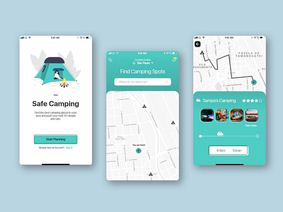 Camping Finder App 2020 trends 2020 ui trends adobexd app daily ui dailyui design layout product design ui ui ux ui ux dailychallenge