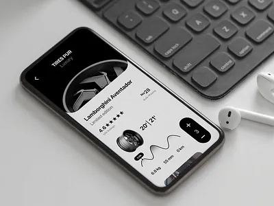 Tires details app card design detail mobile tire tires ui ux
