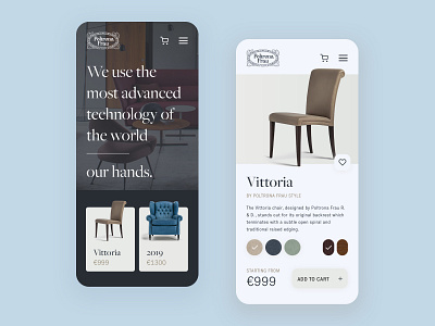 Poltrona Frau Ecommerce Mobile app art branding concept design ecommerce flat furniture interface ios luxury minimal mobile modern sketch typogaphy ui ux web website