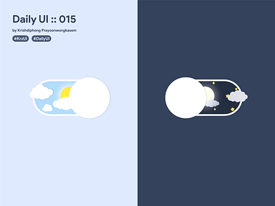 Day / Night toggle switch #dailyui #015 015 app dailyui day design icon moon moonlight moonshine night star sun sunny toggle toggle switch toggles ui userinterface vector yellow