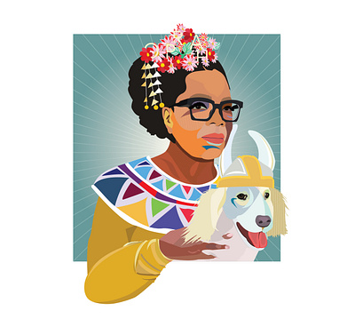 Oprah dog illustration illustration art illustrations illustrator oprah vector vector art vector illustration