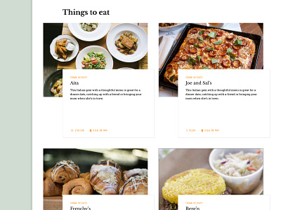 New York City Guide concept 1 concept design eat figma pizza ui ux visual design