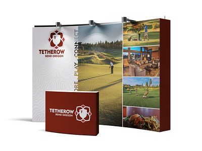 Tetherow Resort trade show booth design backdrop golf club golf course hospitality marketing resort trade show