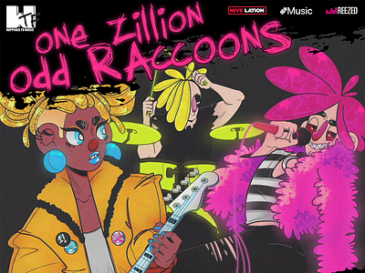 Smash The Hit! art character character design clip studio paint concept art design hand drawn illustration music neon punk rock