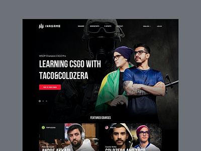 Gaming - Online Course branding csgo design designs esports gaming gaming website landing page poker ui ux web webdesign website