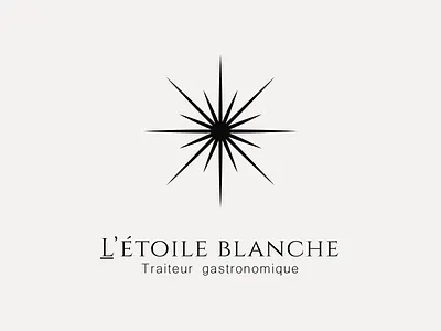 L'étoile blanche restaurant traiteur adobe illustrator branding communication company design logo restaurant restaurant logo typography vector