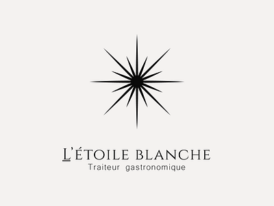 L'étoile blanche restaurant traiteur adobe illustrator branding communication company design logo restaurant restaurant logo typography vector