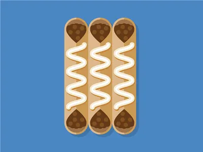 25. Flautas - Los Dorados LA flautas food food icon icon icon design illustrator la food los angeles mexican food street food vector vector illustration