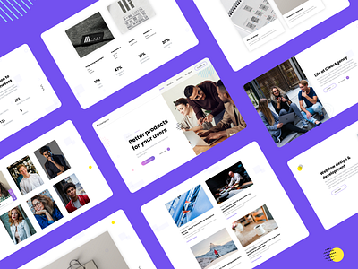 ClearAgency - Digital agency website UI design agency landing page agency website design portfolio digital agency purple service landing page template design ui design web design web design agency web designer web template webdesign website design website design company website design templates website designer website designing website template website ui