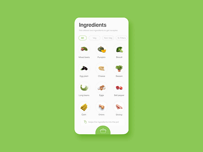 Find recepies animation app ui ux