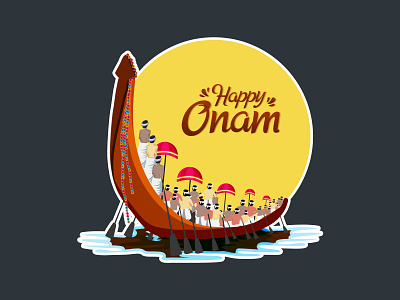 Onam Sticker festival illustration illustrator stickers