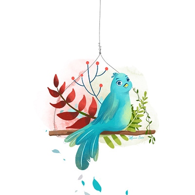 Blue Bird artwork bird bird illustration birds blue blue bird illustration ipad pro ipadproart procreate procreate app procreate art procreate brushes