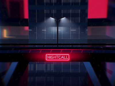 Overtime Animated buildings city dark highway loop neon night nightcall outrun rain