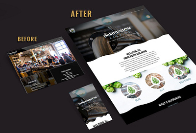 Immersion Brewing website bend oregon brewery brewery website divi responsive website website design wordpress wordpress website