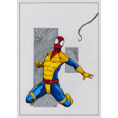 Spidey X Suit 90s comic art comics conceptual design drawing fanart illustration marvel