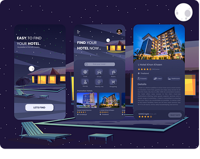 Hotel app - Mobile Concept daily design hotel app hotel booking ui ui ux ux