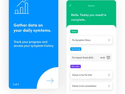 Symptom tracking app app branding design logo product product design ui ui ux ui design uidesign ux ux design uxdesign web design website