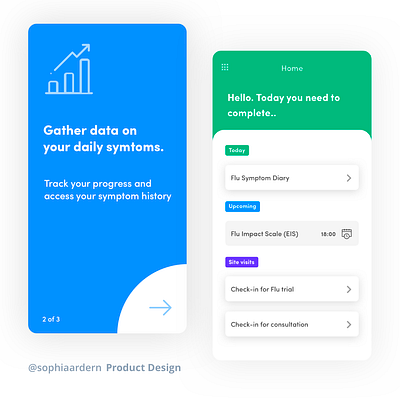 Symptom tracking app app branding design logo product product design ui ui ux ui design uidesign ux ux design uxdesign web design website