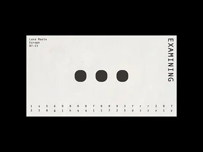 EXAMINING design graphic design minimal minimalistic