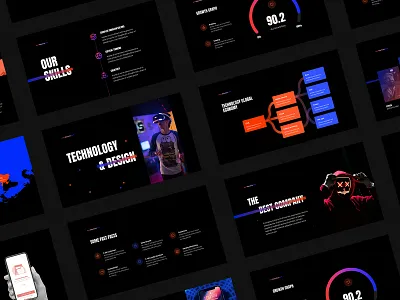 Ash Presentation blue branding business template design free presentation infographic pitch deck powerpoint powerpoint design presentation presentation design templates ui ux