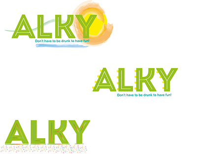 alky Non Alcoholic drink branding logo vector