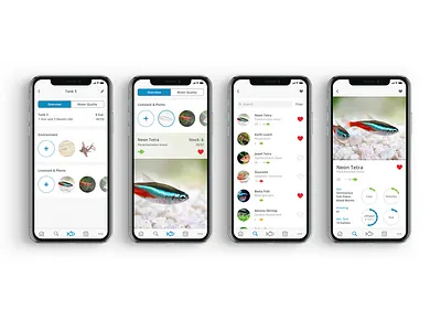 Stocked app aquarium concept design design problem solving ui ux