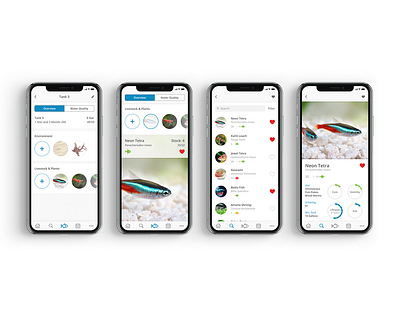 Stocked app aquarium concept design design problem solving ui ux