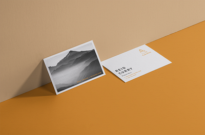 Cairn Business Card Update blackandwhite blackandyellow branding business card business card design cairn design highlight mockup mountain paper stationary