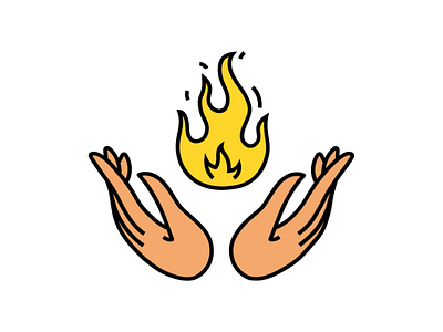 HOT Tuesday character design digital painting fire gif hand hot illustration illustrator socialmedia sticker sun vector