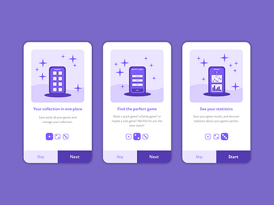 Daily UI #023 : Onboarding 3petitspixels adobe xd app app design board game challenge dailyui design game game ui illustration onboarding ui ui design