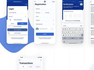 Troc Circle application finance finance app financial financial app fintech invoice mobile